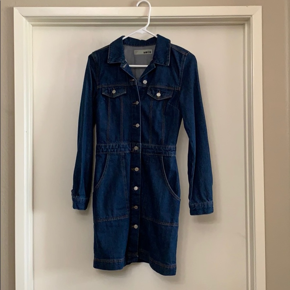 Long sleeve denim dress